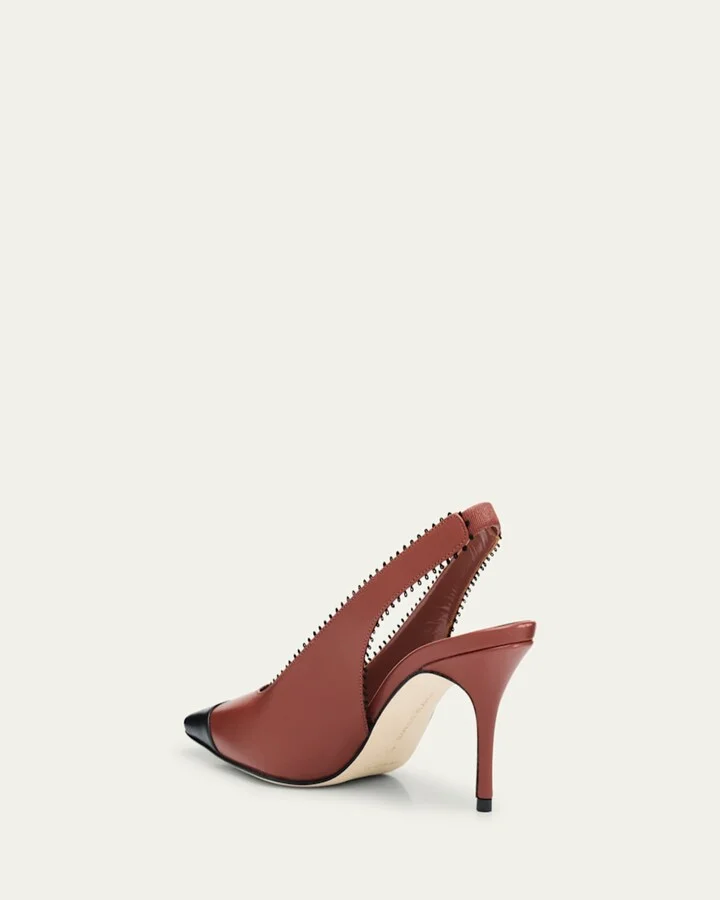 Gaius Leather Slingback Pumps - Image 2
