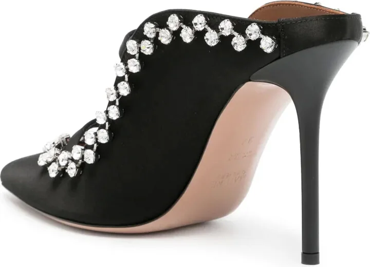 Gala 100mm crystal-embellished mules - Image 3