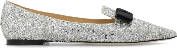 ‘Gala’ Ballet Flats With Glitter, , - Silver