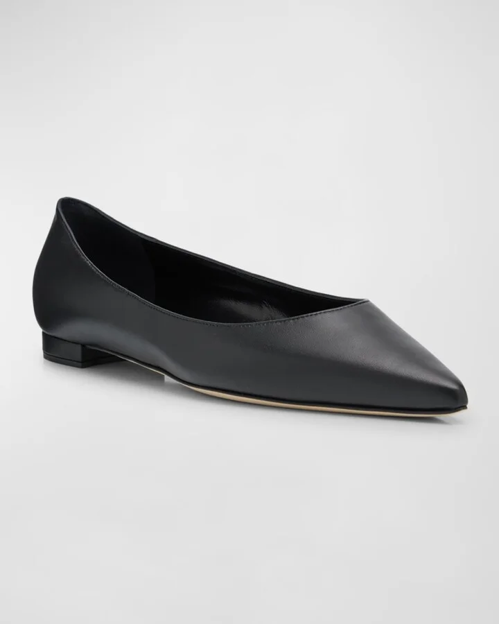 Gala Lambskin Point-Toe Ballerina Flats - Image 11