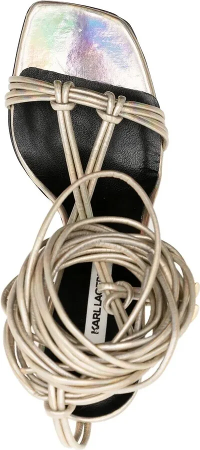 Gala shimmer lace-up sandals - Image 4