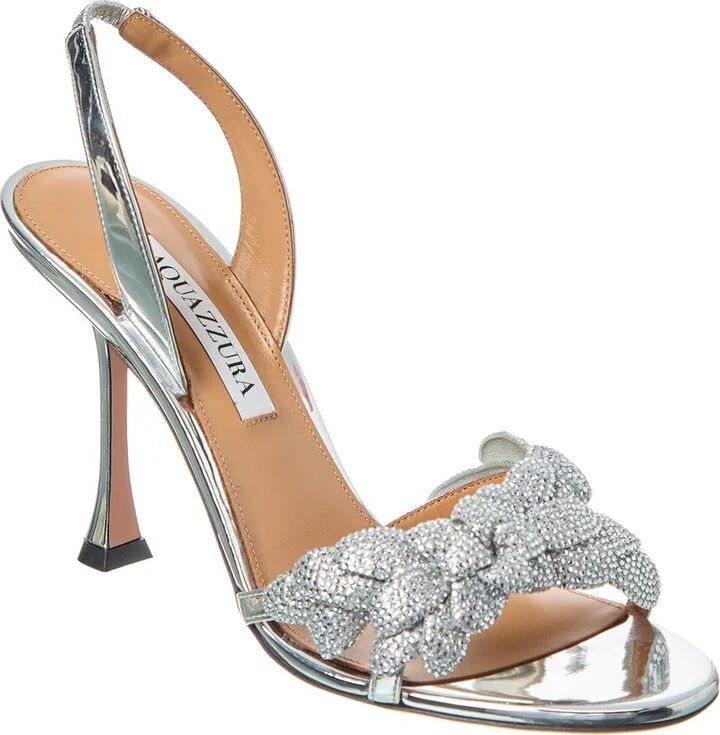 Galactic Flower 95 Leather Slingback Sandal