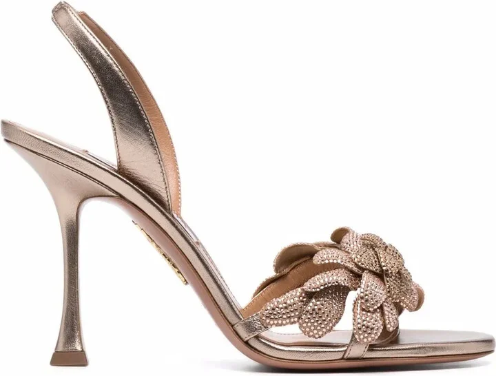 Galactic Flower leather sandals