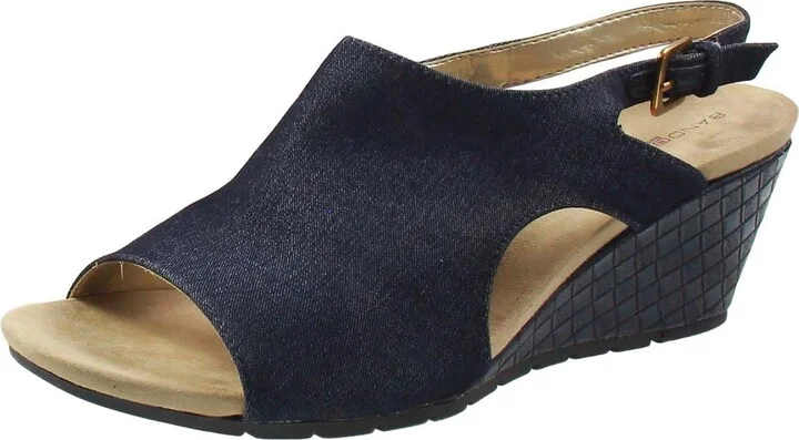Galatee Womens Buckle Manmade Wedge Heels