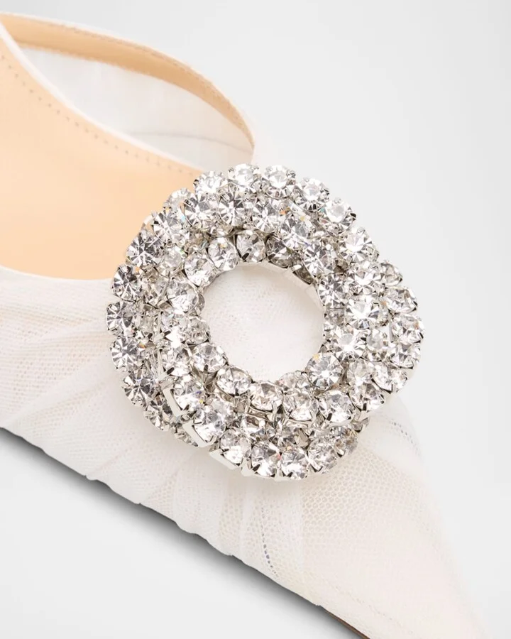 Galaxy Mesh Crystal Slingback Pumps - Image 4