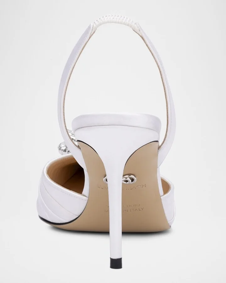 Galaxy Satin Crystal Slingback Pumps - Image 2