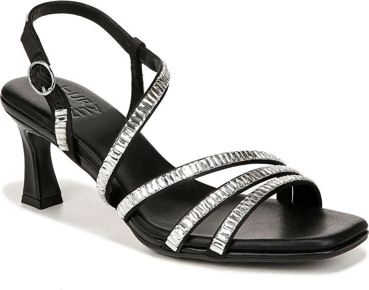 Galaxy Womens Satin Dressy Slingback Sandals