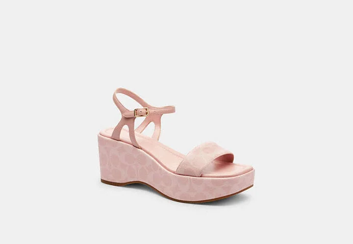 Gale Wedge Sandal In Signature Canvas