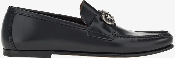 Galileo Gancini Buckle Leather Loafers