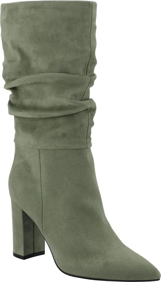 Galley Womens Faux Suede Slouchy Mid-Calf Boots