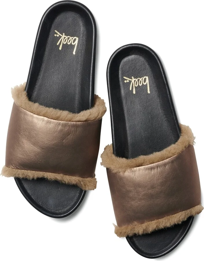 Gallito Genuine Shearling Slide Sandal - Image 6