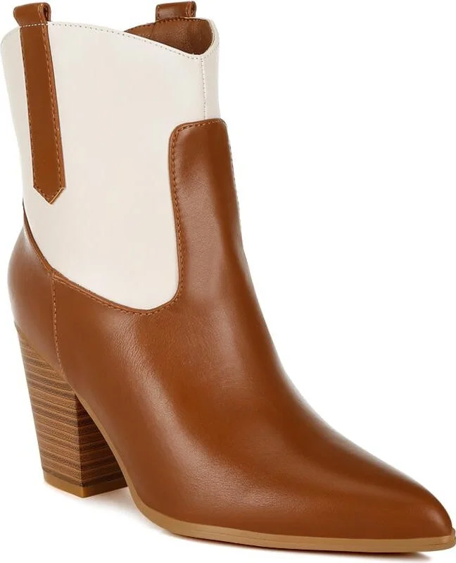 Gallops Two Tone Cowboy Boots - Black/white - Image 4