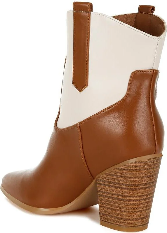 Gallops Two Tone Cowboy Boots - Black/white - Image 5