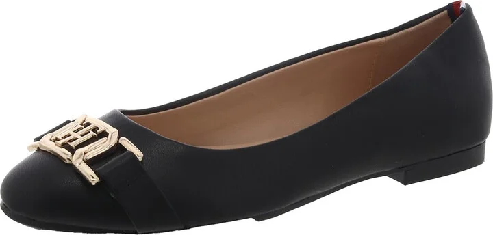 Gallyne Womens Logo Flat Ballet Flats