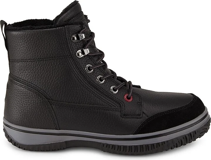 Galver Faux Wool Lined Leather Boots