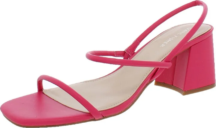 Galvin Womens Faux Leather Slingback Block Heel