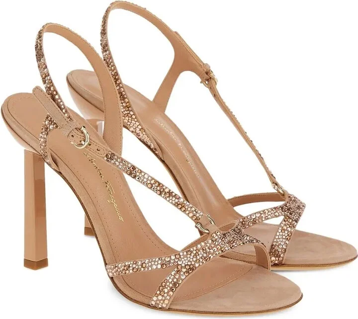 Gancini 105mm crystal-embellished sandals - Image 2