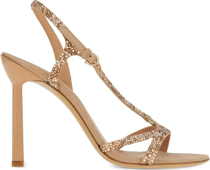 Gancini 105mm crystal-embellished sandals