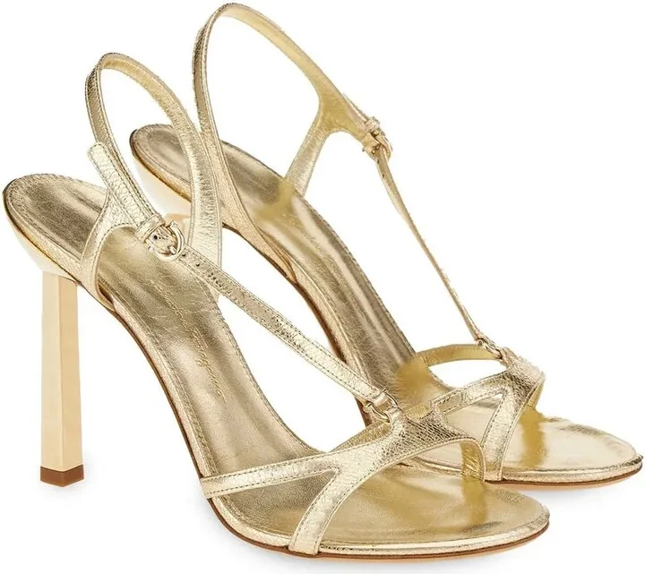 Gancini 105mm metallic leather sandals - Image 2
