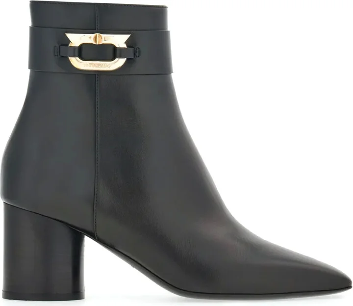 Gancini 60mm leather ankle boots
