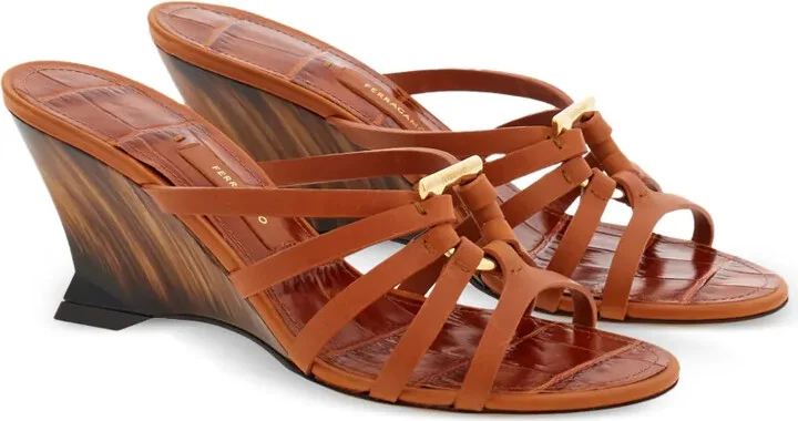 Gancini 70mm wedge sandals - Image 2