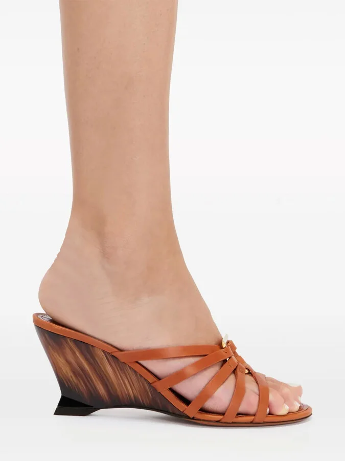 Gancini 70mm wedge sandals - Image 5