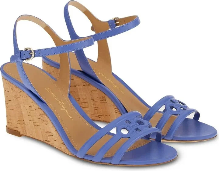 Gancini 70mm wedge sandals - Image 2