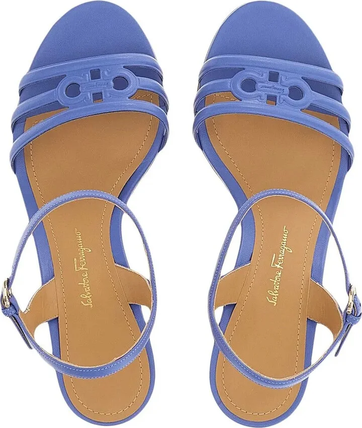 Gancini 70mm wedge sandals - Image 4