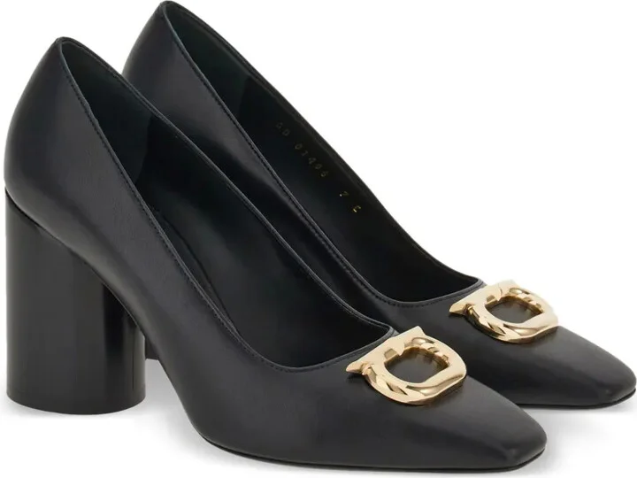 Gancini 85mm leather pumps - Image 2