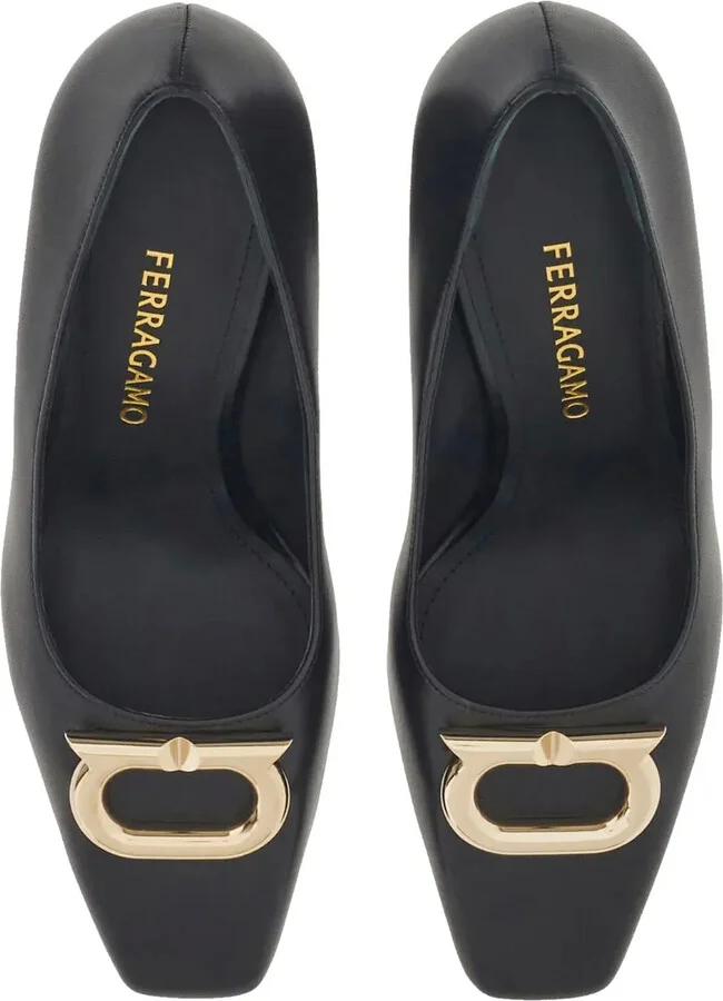 Gancini 85mm leather pumps - Image 4