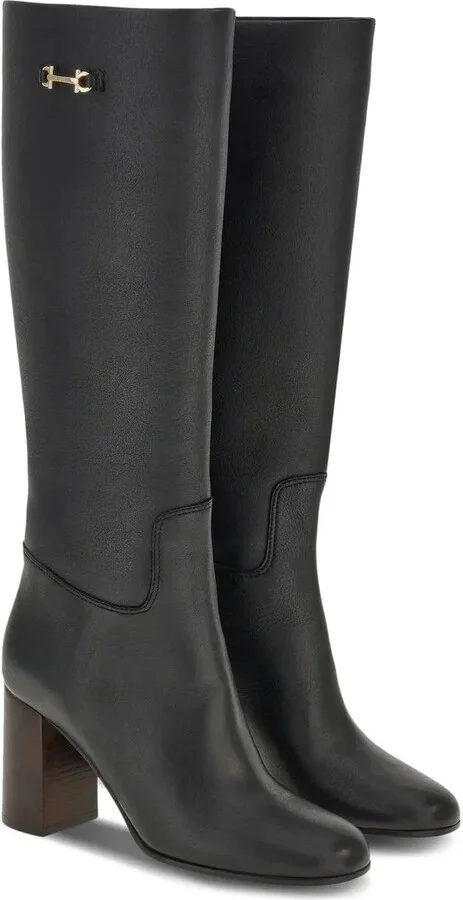 Gancini-bit leather boots - Image 2