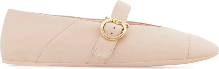 Gancini-buckle ballet flats