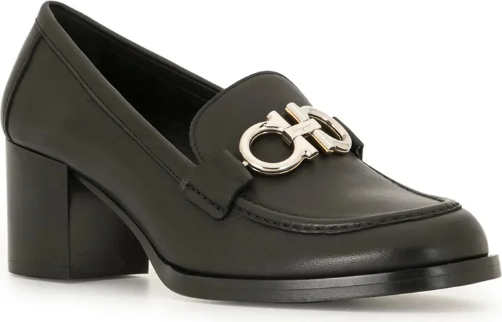 Gancini buckle chunky heel loafers - Image 2