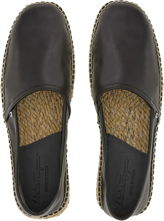 Gancini-buckle leather espadrilles - Image 4