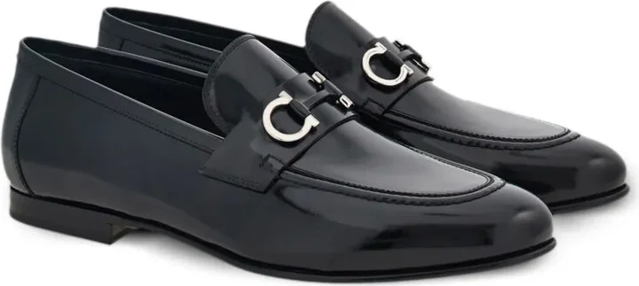 Gancini-buckle leather loafers - Image 2