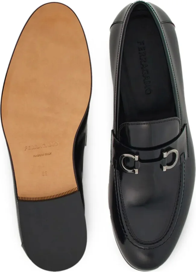 Gancini-buckle leather loafers - Image 5