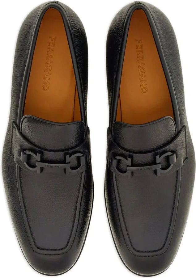 Gancini-buckle leather loafers - Image 4