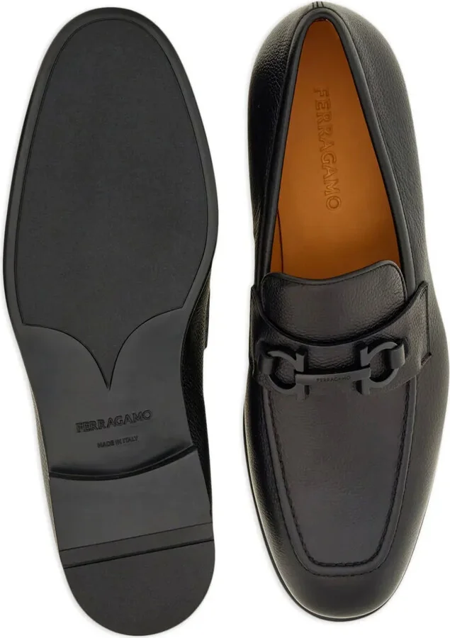 Gancini-buckle leather loafers - Image 5