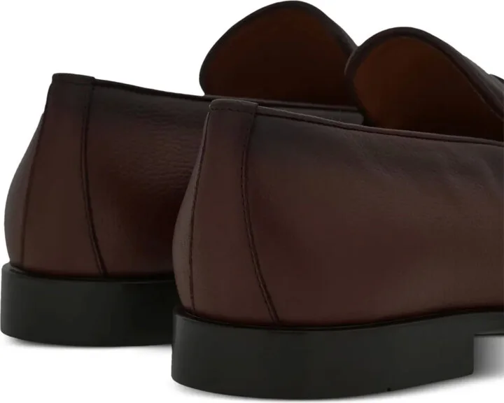 Gancini-buckle leather loafers - Image 3