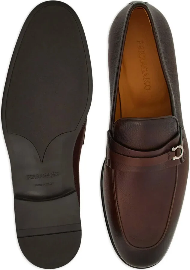 Gancini-buckle leather loafers - Image 5