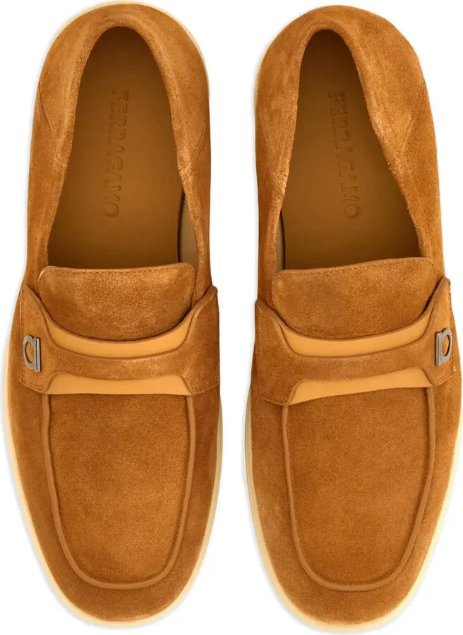 Gancini-buckle leather loafers - Image 4