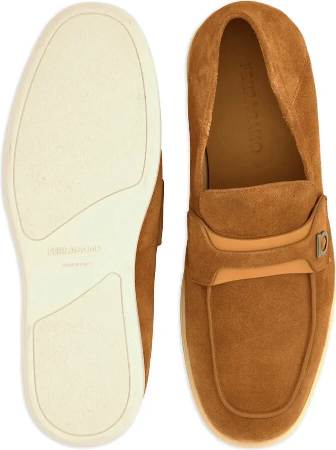 Gancini-buckle leather loafers - Image 5