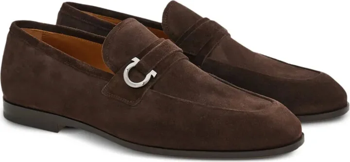 Gancini-buckle leather loafers - Image 2