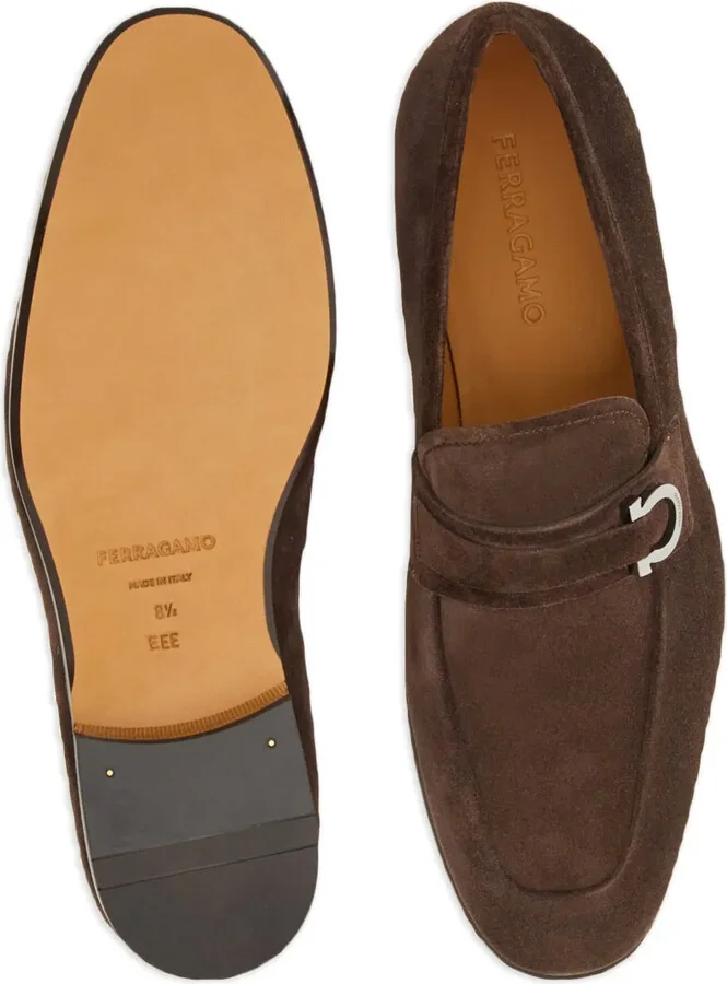 Gancini-buckle leather loafers - Image 5