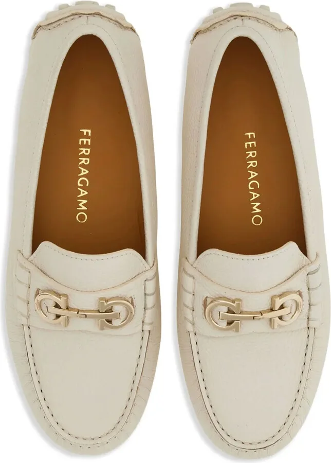Gancini-buckle leather loafers - Image 4