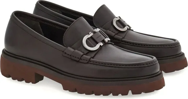Gancini-buckle leather loafers - Image 2