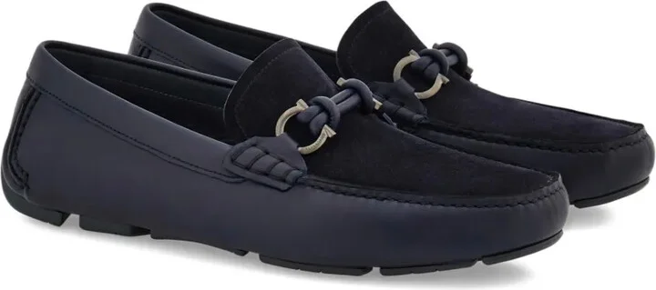 Gancini-Buckle Leather Loafers - Image 2