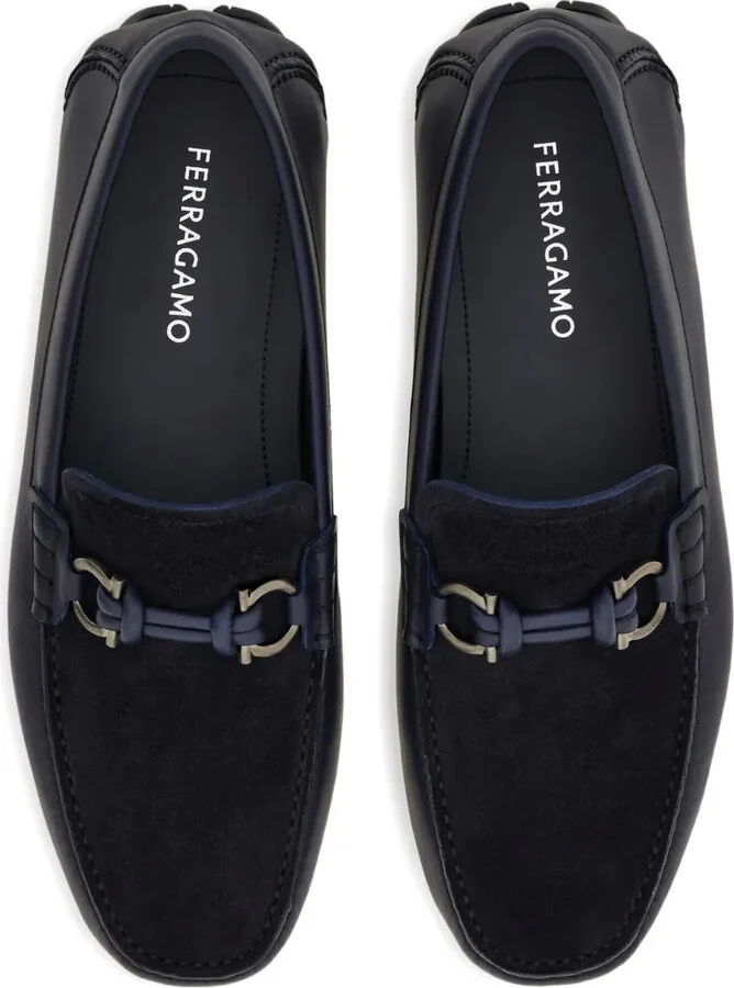 Gancini-Buckle Leather Loafers - Image 4