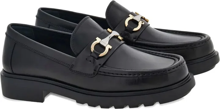 Gancini-buckle leather loafers - Image 2