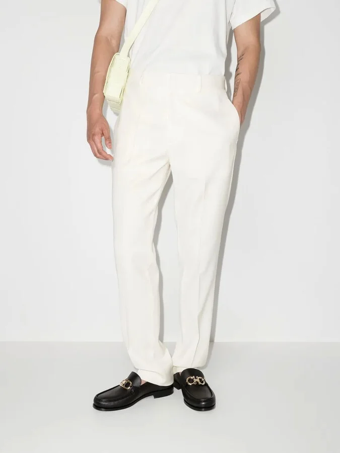 Gancini buckle leather loafers - Image 3